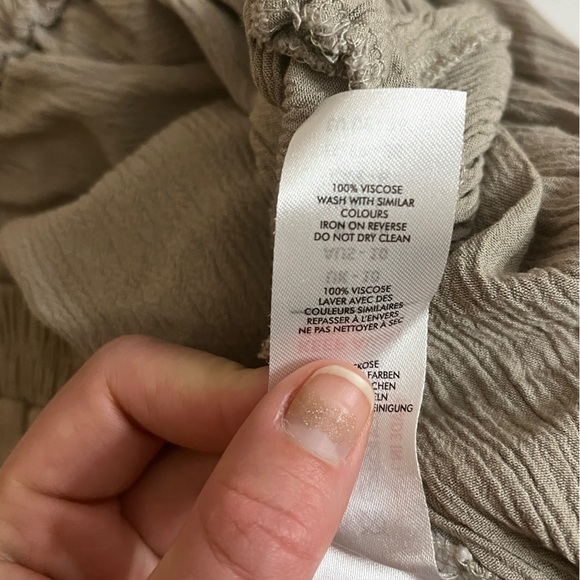 Nasty Gal Wide Leg Crinkle Viscose Pant - Picture 3 of 6